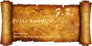 Fritz Konrád névjegykártya