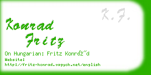 konrad fritz business card